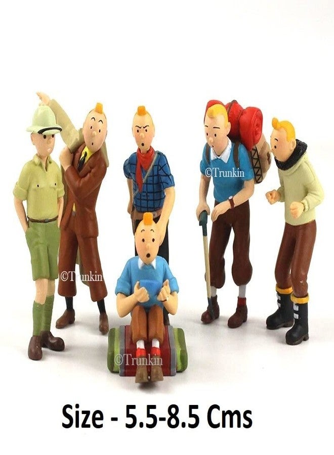 Trunkin Tintin Aventures Set of 6 Action Figures Set B Model Toy Collectibles - Image 5
